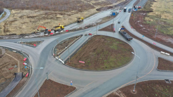 В Прикамье введена новая кольцевая развязка в рамках строительства дополнительного выезда с промузла