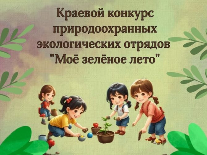 Краевой конкурс природоохранных экологических отрядов «Моё зелёное лето» 
